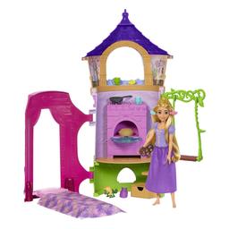 Игровой набор с куклой Disney Princess Рапунцель Высокая башня, 27 см (HLW30)