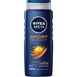 Гель для душа Nivea Men Спорт 3 в 1 для тела, лица и волос, 500 мл (81083)
