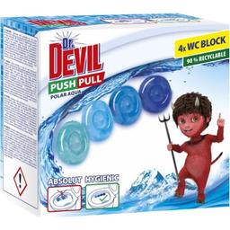 Гелеві кульки для унітазу Dr.Devil WC Push Pull Gel без кошика Полярна вода 80 г (4 шт. х 20 г)