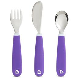 Набор Munchkin Splash: ложка, вилка и нож, фиолетовый (012110.04)