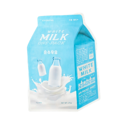 Тканинна маска A'pieu White Milk One-Pack з молочними протеїнами, 21 мл