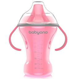 Чашка-непроливайка BabyOno Natural Nursing с твердым носиком, 260 мл, розовый (1457)