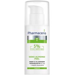 Нічний крем-пілінг для обличчя Pharmaceris T Sebo-Almond-Peel з 5% мигдальною кислотою, І степінь відлущування, 50 мл (E1427)