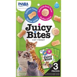 Лакомство для кошек Inaba Juicy Bites сочные снеки со вкусом домашнего бульона и кальмаров 33.9 г (3 шт. х 11.3 г)