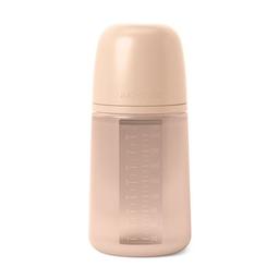 Пляшечка для годування Suavinex Colour Essence, фізіологічна соска, повільний потік, 240 мл, світло-рожева (308069)