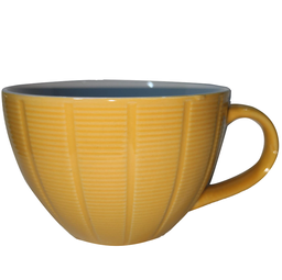 Чашка фарфоровая Offtop, 460 мл, желтый (850103)