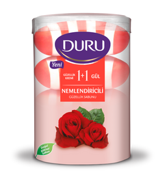Туалетне мило Duru 1+1 Троянда зі зволожуючим кремом, 4 шт. по 110 г