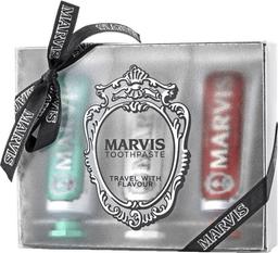 Подарочный набор зубных паст Marvis: Классическая интенсивная мята, отбеливающая, корица и мята (3 уп. по 25 мл)