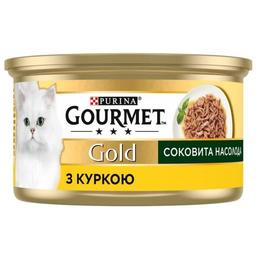 Вологий корм для дорослих котів Purina Gourmet Gold Соковита насолода, з куркою, 85 г