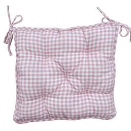 Подушка для стільця Прованс Bella, 40х40 см, клітинка, рожевий (13560)