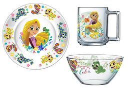 Набір дитячого посуду ОСЗ Disney Рапунцель, 3 предмети (18с2055 ДЗ Рапунц)