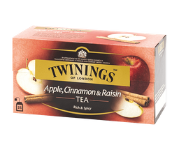Чай чорний Twinings з яблуком, корицеюта родзинками, 25 пакетиків (828043)