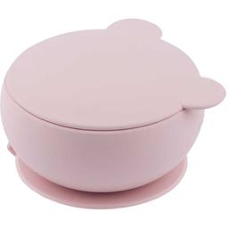 Тарелка с крышкой на присоске MinikOiOi Bowly Pinky Pink, глубокая (101080002)