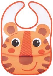 Пластиковый нагрудник с карманом Canpol Babies Hello Little Тигр, оранжевый (9/232_ora)