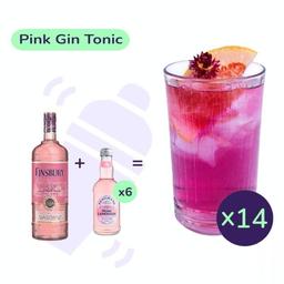 Коктейль Pink Gin Tonic (набір інгредієнтів) х14* на основі Finsbury