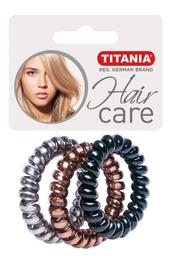 Набір резинок для волосся Titania Аnti Ziep, металевий, 3 шт. (7917/М2)
