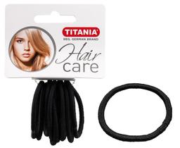 Набір еластичних резинок для волосся Titania, 9 шт., 5 см, чорний (7808)