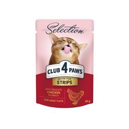 Влажный корм для кошек Club 4 Paws Premium Полосочки с курицей в соусе, 85 г (B5631801)