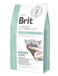 Сухий лікувальний корм для котів із захворюваннями сечовивідних шляхів Brit GF Veterinary Diets Cat Struvite, 2 кг
