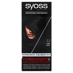 Фарба для волосся Syoss 1-1 Чорний, 115 мл
