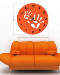 Настінний годинник Art-Life Collection, 30x30 см, помаранчевий (1A-28-30x30_pr)