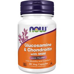 Глюкозамин & Хондроитин Now Foods С МСМ 30 капсул