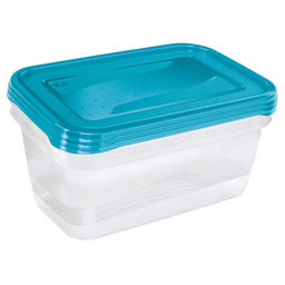 Комплект ємностей для СВЧ Keeeper Fredo Fresh, 1,25 л, блакитний, 3 шт. (675)