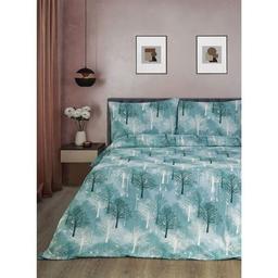 Комплект постельного белья Iris Home Ranforce Wood, ранфорс, евростандарт, зеленый (svt-2000022276160)
