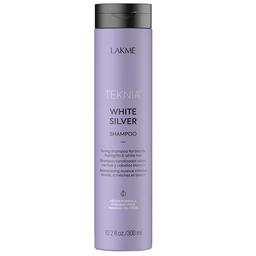 Тонуючий шампунь для нейтралізації жовтого відтінку волосся Lakme Teknia White Silver Shampoo 300 мл