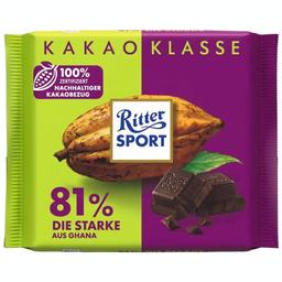 Шоколад черный Ritter Sport Гана 81% 100 г (914261)