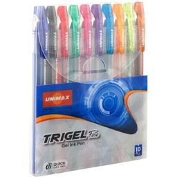 Набір гелевих ручок Unimax Trigel-3 10 шт. (UX-132-20)
