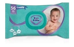 Вологі серветки Evy Baby Creamy, 56 шт.