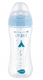 Пляшечка для годування Nuvita Mimic Collection, антиколікова, 330 мл, блакитний (NV6051AZZURO)
