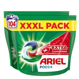 Капсули для прання Ariel Pods+ Сила Екстраочищення 104 шт. (2 упаковки по 52 шт.)