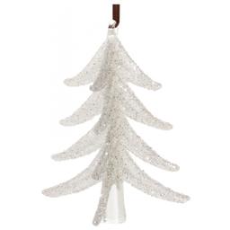 Украшение для елки Shishi Блестящее дерево, 9 см, белый (57310)