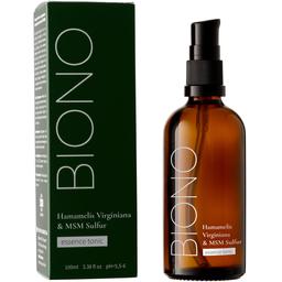 Тонік-есенція для обличчя з гідролатом гамамелісу та органічною сіркою Biono 100 мл