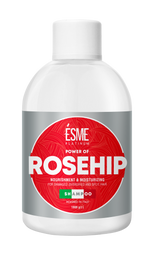 Шампунь Esme Platinum Rosehip с маслом шиповника, для поврежденных и секущихся волос, 1000 мл