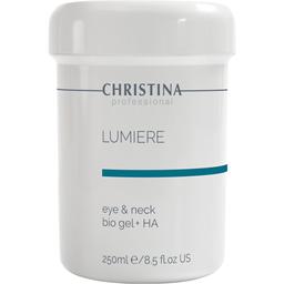Гель для шкіри навколо очей Christina Lumiere Eye & Neck Bio Gel + HA з гіалуроновою кислотою 250 мл