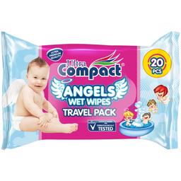 Вологі серветки для дітей Ultra Compact Angels Baby Travel pack, 20 шт.