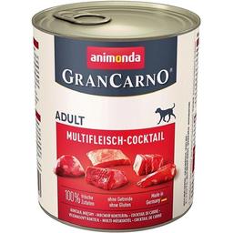 Влажный беззерновой корм для собак Animonda GranCarno Adult Multi Meat Cocktail, мультимясной коктейль, 800 г