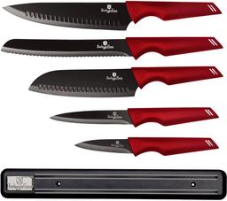 Набір ножів Berlinger Haus Metallic Line Burgundy Edition, червоний з чорним (BH 2694)