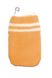 Мочалка банная массажная Titania Рукавичка, 19 см, оранжевый (9102 оранж)