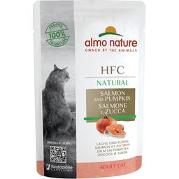 Влажный корм для кошек Almo Nature HFC Cat Natural лосось и тыква, 55 г
