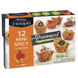 Тарталетки-мини 3Toques Прованский стиль Паприка и томаты пикантные 48 г