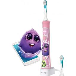Электрическая зубная щетка Philips Sonicare For Kids розовая (HX6352/42)