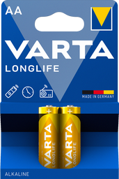 Батарейка Varta Longlife AA Bli 2, 2 шт. (4106101412)