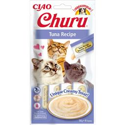 Лакомство для кошек Inaba Ciao Churu Cливочный мусс в стиках с тунцом 56 г (4 шт. х 14 г)