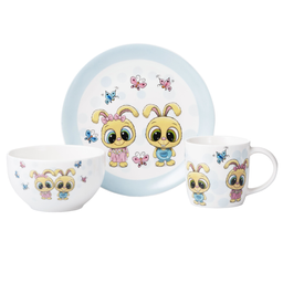 Набір дитячого посуду Ardesto Bunnies, 3 предмети (AR3456BS)