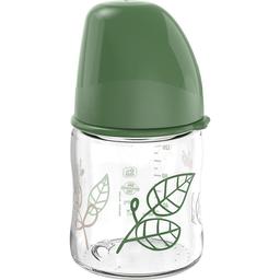 Скляна пляшка Nip Зелена серія Вишенька, з широкою горловиною, латекс, зелена, 120 мл (35115)