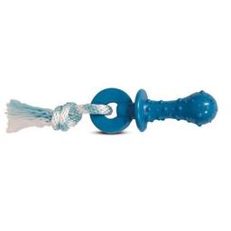 Іграшка для собак Fox Пустушка з кольоровими мотузками, 10 см
